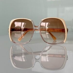 Oversized VINTAGE Cream Sunglasses